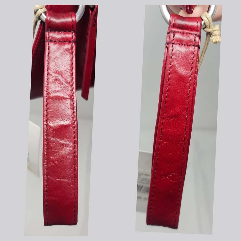 HOBO Vida Cardinal Red Polished Leather Clutch Wristlet NWT Minimalist - Picture 5 of 12